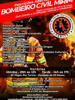 Detalhes doCurso de Bombeiro Civil Mirim
